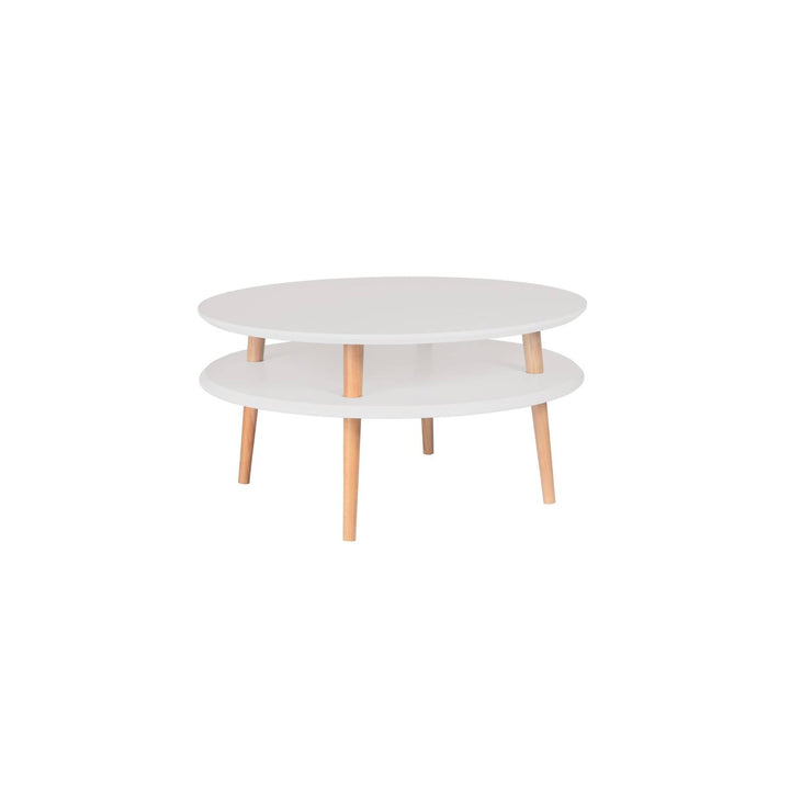 UFO Sofabord diameter 70cm x højde 35cm - Lysegrå – eksakt packshot paa hvid baggrund