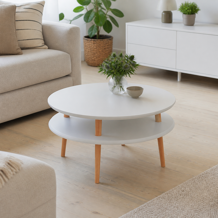 UFO Sofabord diameter 70cm x højde 35cm - Lysegrå – anden naturlig anvendelse eller vinkel