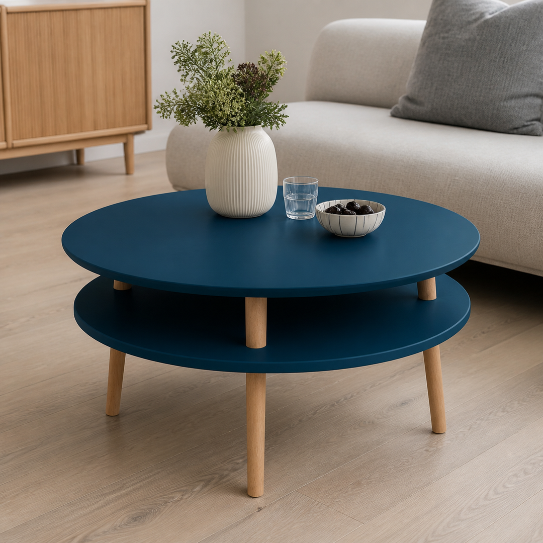 UFO Sofabord diameter 70cm x højde 35cm - Petrolblå – materiale- eller konstruktionsdetalje