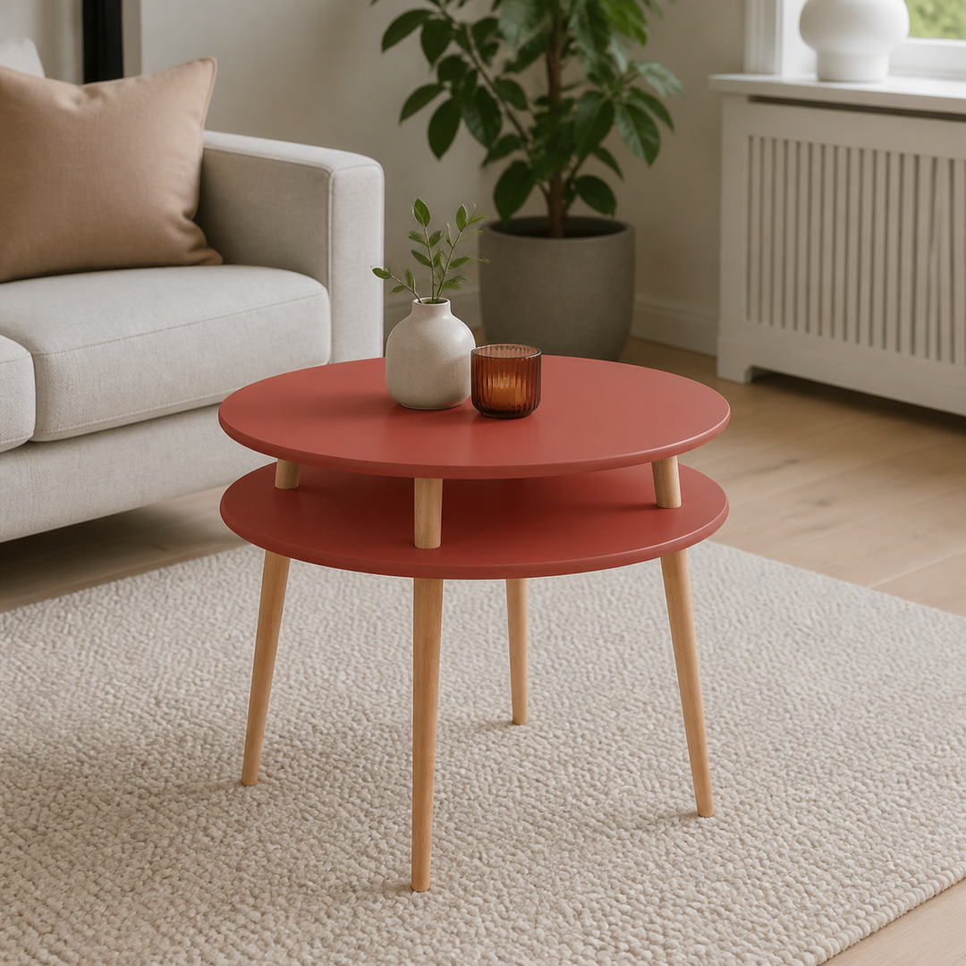 UFO Sofabord diameter 70cm x højde 61cm Antik pink – hero i naturlig brug