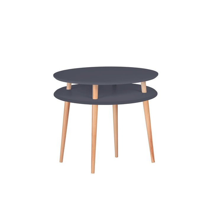 UFO Sofabord diameter 70cm x højde 61cm Grafit – eksakt packshot paa hvid baggrund