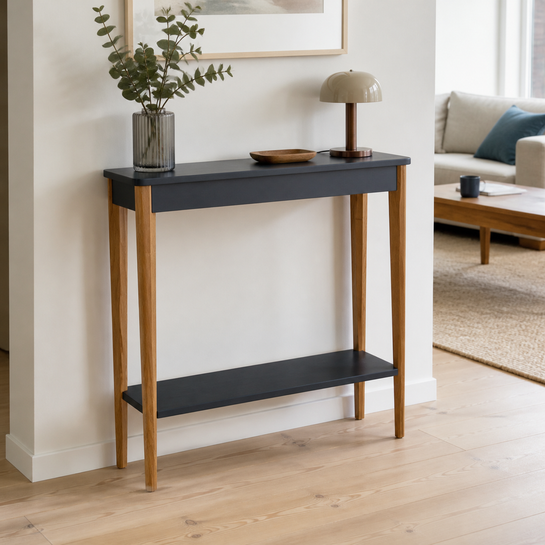 ASHME Konsolbord 85x35cm - Asketræ Graphite – vigtigste funktion