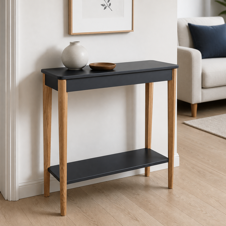 ASHME Konsolbord 85x35cm - Asketræ Graphite – materiale- eller konstruktionsdetalje