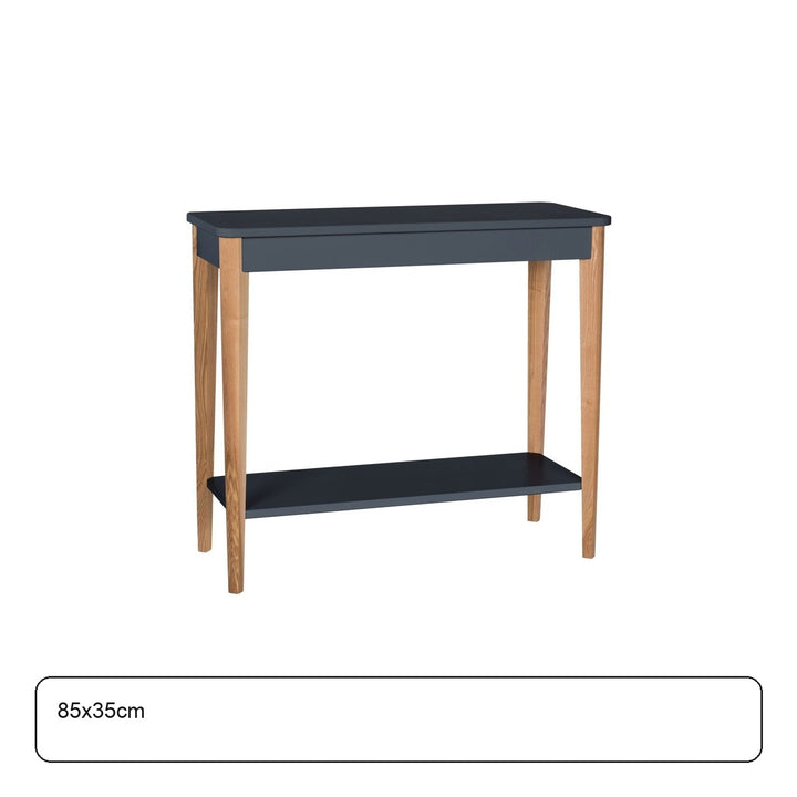 ASHME Konsolbord 85x35cm - Asketræ Graphite – maaldigram