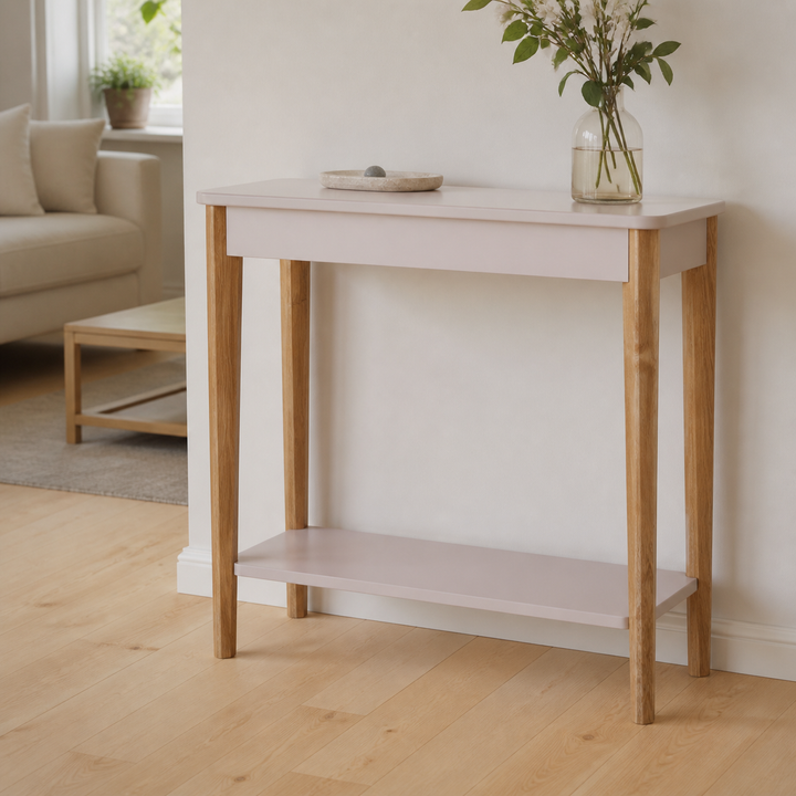 ASHME Konsolbord 85x35cm - Asketræ Pink – materiale- eller konstruktionsdetalje