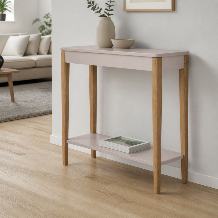 ASHME Konsolbord 85x35cm - Asketræ Pink – anden naturlig anvendelse eller vinkel