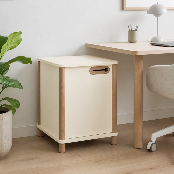 ASHME Skrivebordsskab B 42 x D 42 x H 48cm - Kridthvid – vigtigste funktion