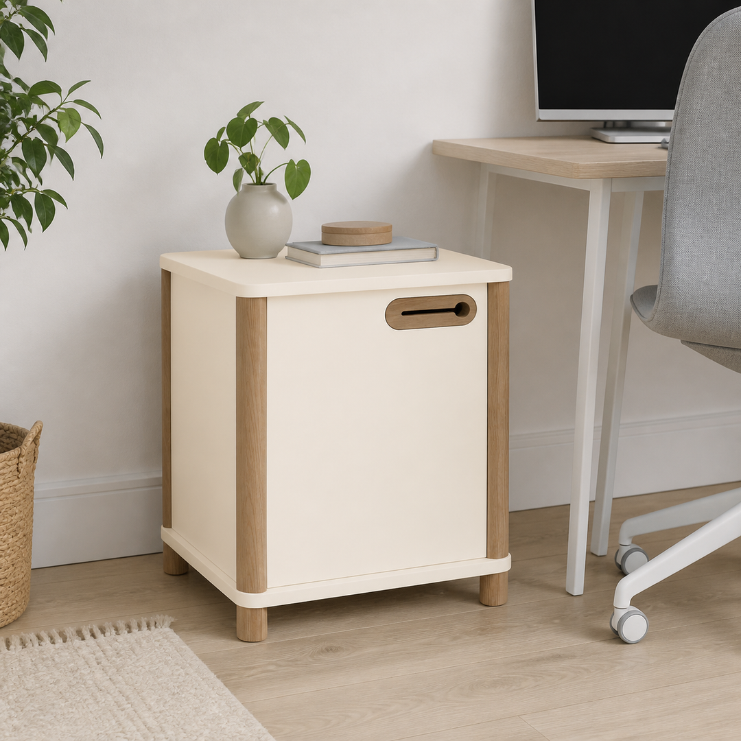 ASHME Skrivebordsskab B 42 x D 42 x H 48cm - Kridthvid – materiale- eller konstruktionsdetalje