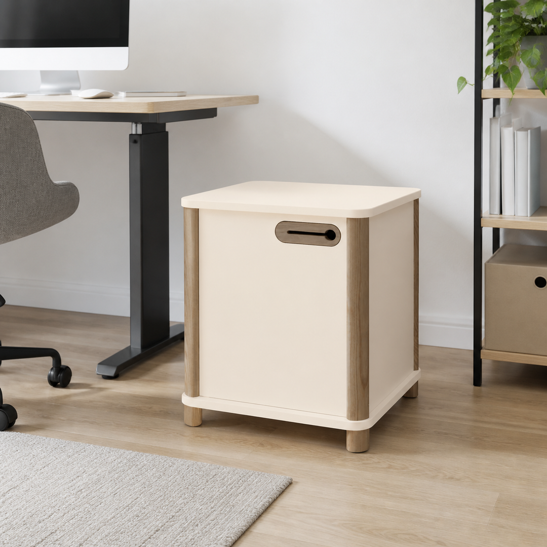 ASHME Skrivebordsskab B 42 x D 42 x H 48cm - Kridthvid – anden naturlig anvendelse eller vinkel