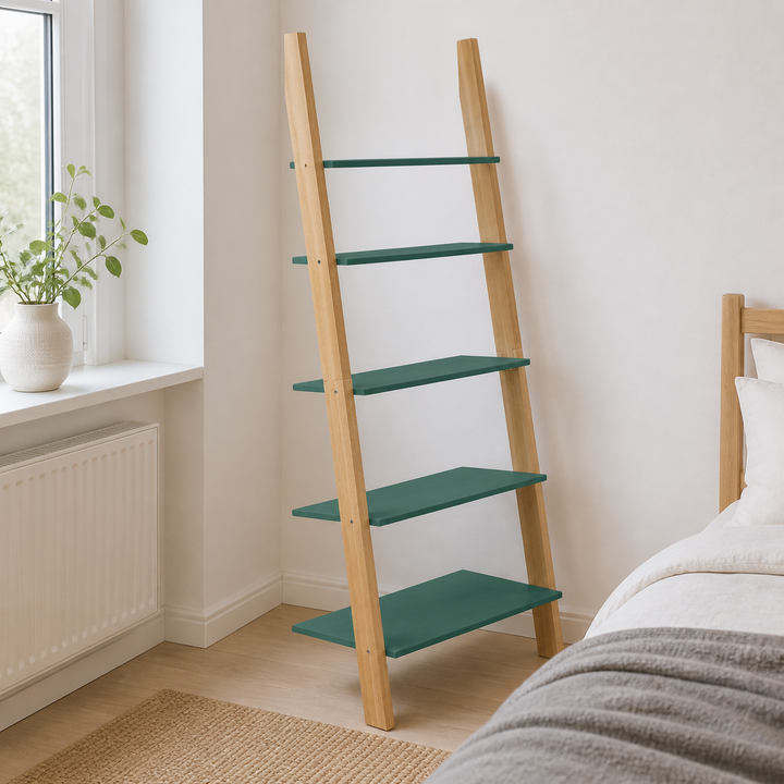 ASHME Stigehylde 85x35x180cm Grøn – hele produktet lukket i hjemmet