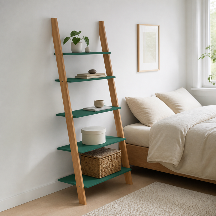 ASHME Stigehylde 85x35x180cm Grøn – supplerende neutral dagslysscene