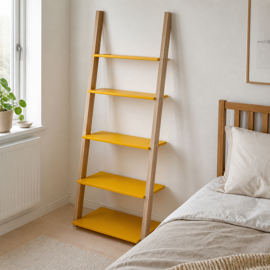 ASHME Stigehylde 85x35x180cm Gul – materiale- eller konstruktionsdetalje