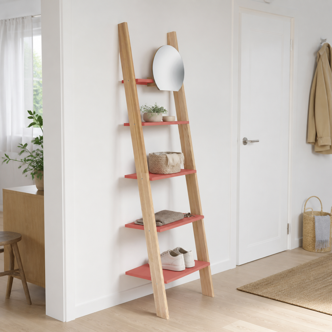 ASHME Stigehylde med spejl 45x35x180cm - Antik pink – vigtigste funktion