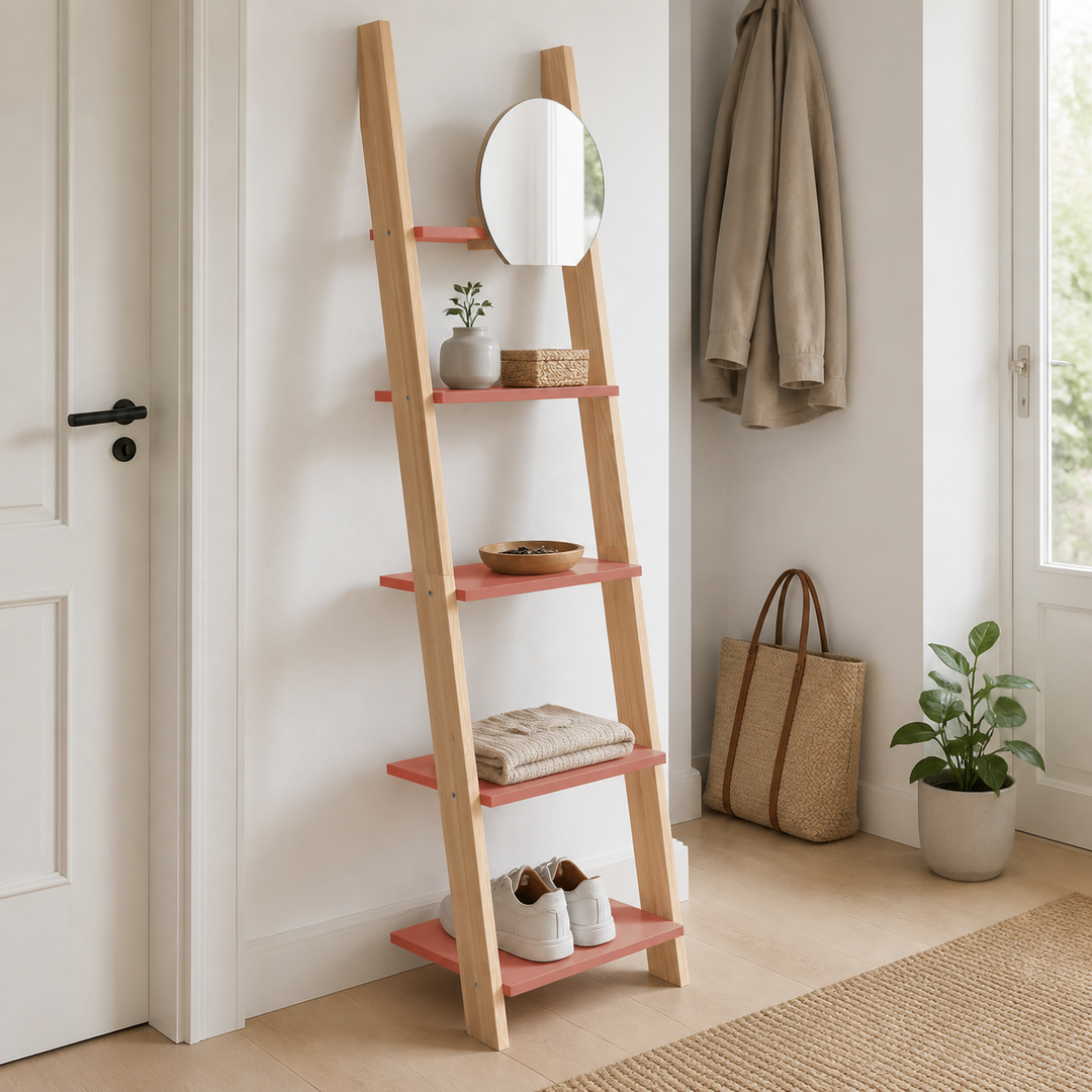 ASHME Stigehylde med spejl 45x35x180cm - Antik pink – materiale- eller konstruktionsdetalje