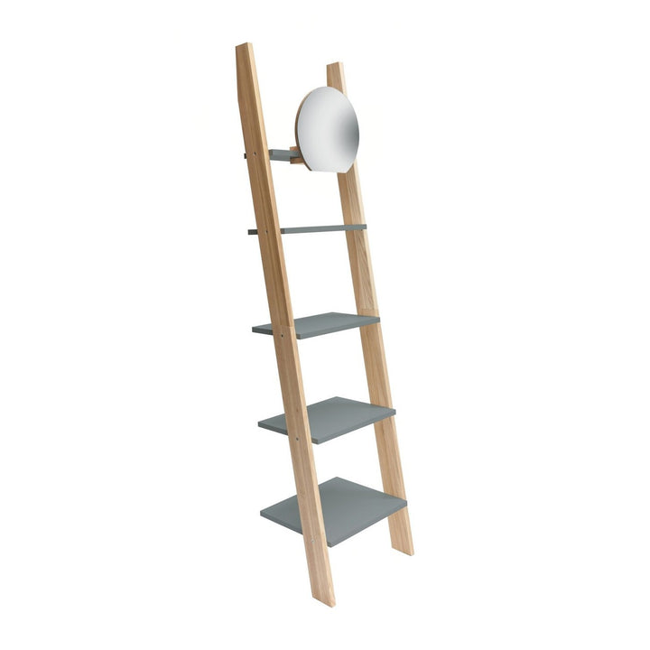 ASHME Stigehylde med spejl 45x35x180cm - Mørkegrå – eksakt packshot paa hvid baggrund