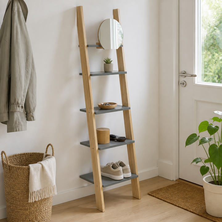 ASHME Stigehylde med spejl 45x35x180cm - Mørkegrå – materiale- eller konstruktionsdetalje