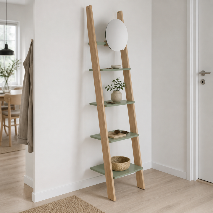 ASHME Stigehylde med spejl 45x35x180cm - Salviegrøn – materiale- eller konstruktionsdetalje