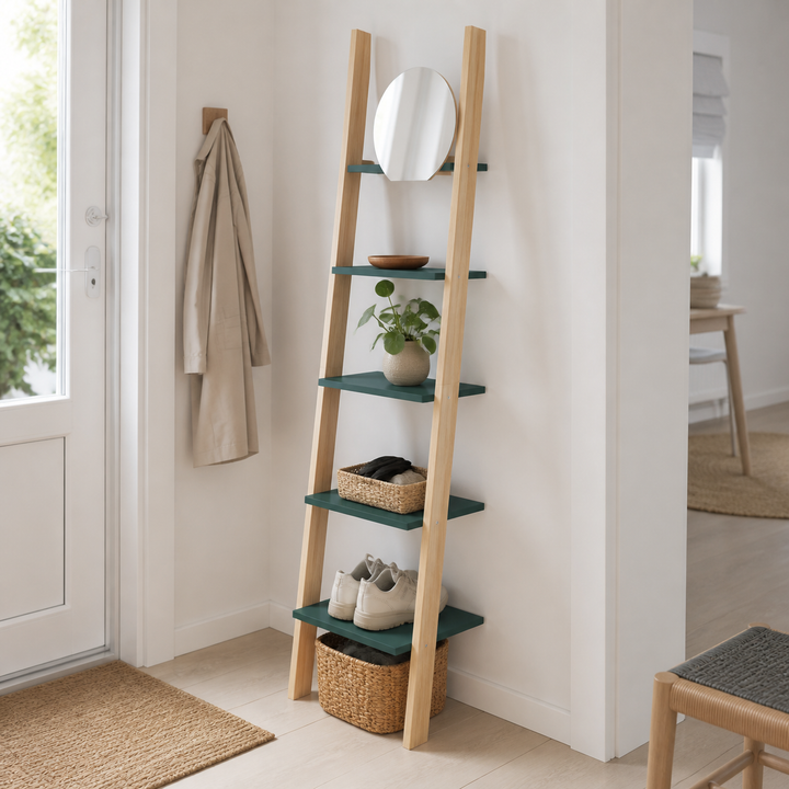 ASHME Stigehylde med spejl 45x35x180cm Grøn – hero i naturlig brug