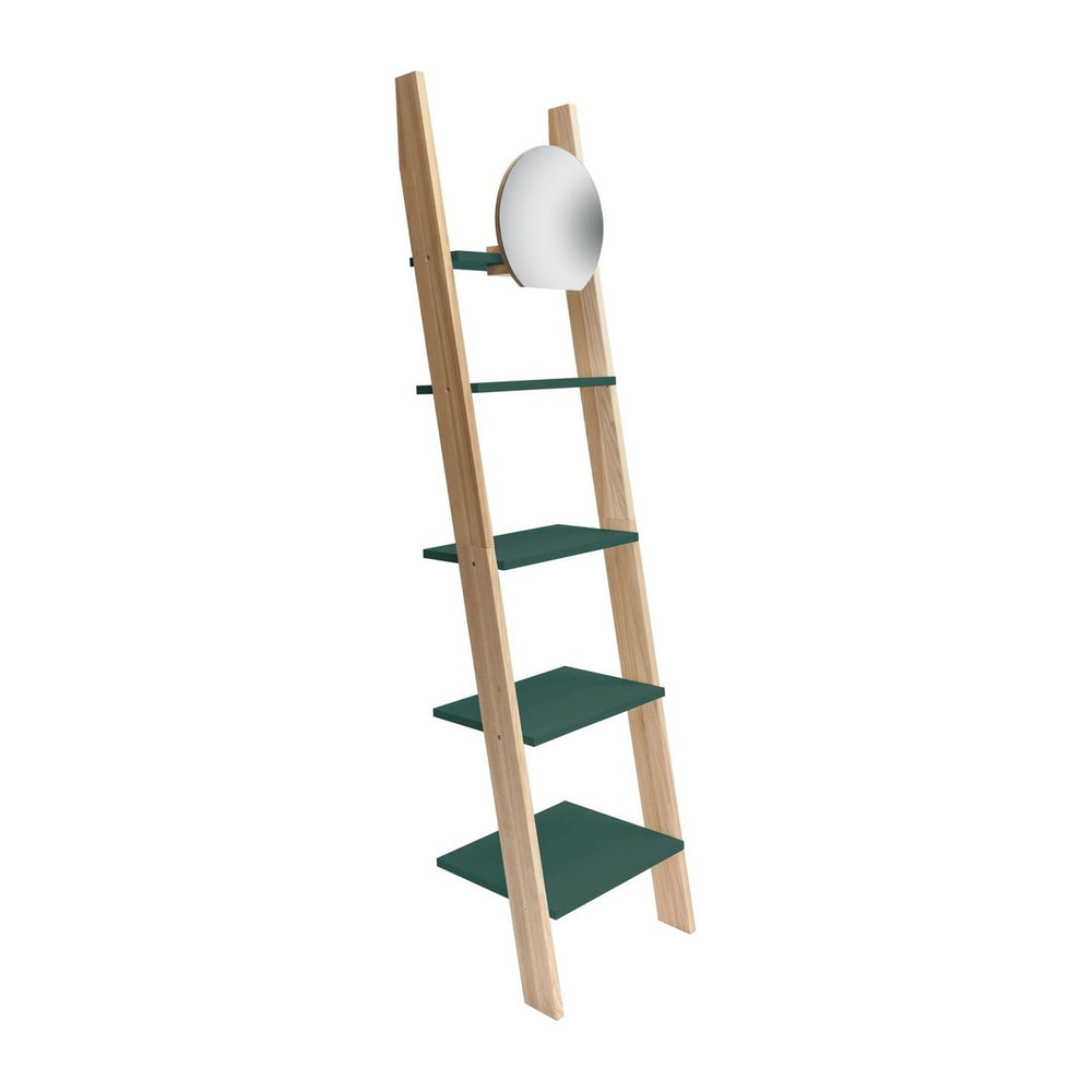 ASHME Stigehylde med spejl 45x35x180cm Grøn – eksakt packshot paa hvid baggrund