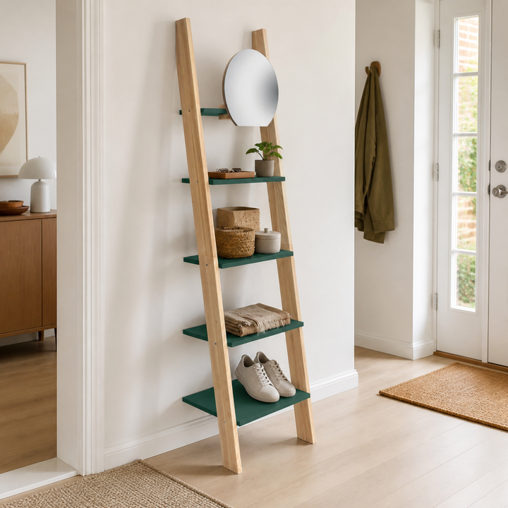 ASHME Stigehylde med spejl 45x35x180cm Grøn – vigtigste funktion