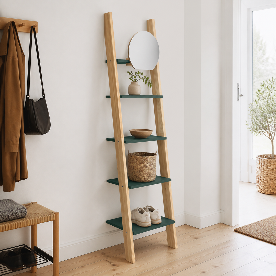 ASHME Stigehylde med spejl 45x35x180cm Grøn – materiale- eller konstruktionsdetalje