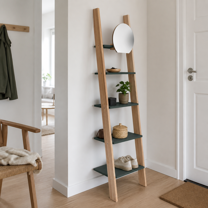ASHME Stigehylde med spejl 45x35x180cm Grøn – anden naturlig anvendelse eller vinkel