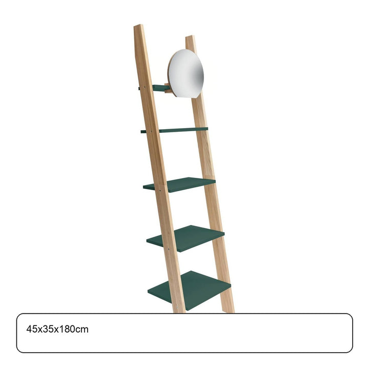 ASHME Stigehylde med spejl 45x35x180cm Grøn – maaldigram