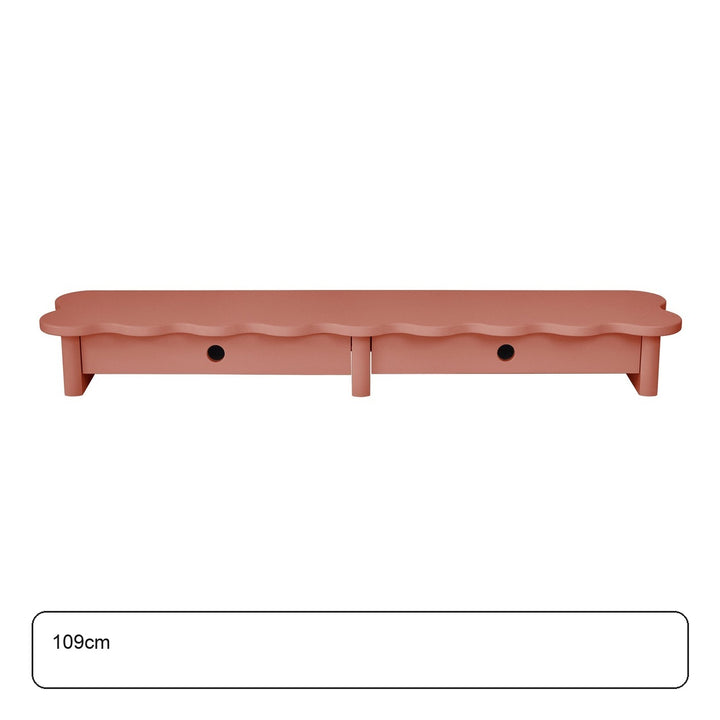 FLOWER 109cm monitorskærmstativ med skuffer Antique Pink – maaldigram