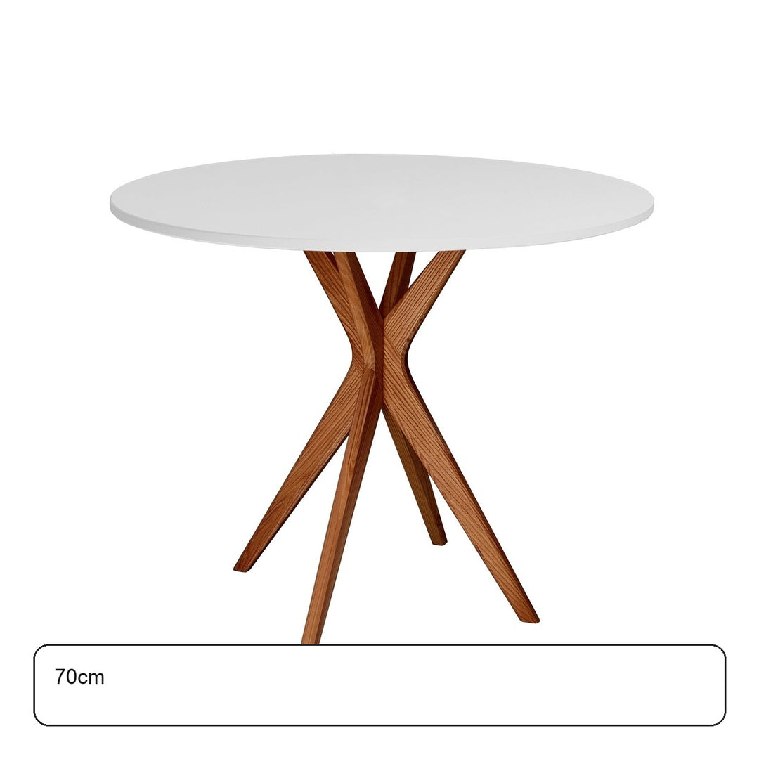 JUBI Lille Rundt Spisebord diam. 70cm Oak Pearl Grey – maaldigram