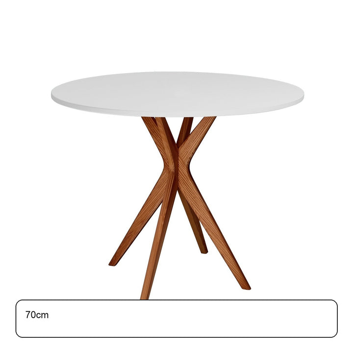 JUBI Lille Rundt Spisebord diam. 70cm Oak Pearl Grey – maaldigram