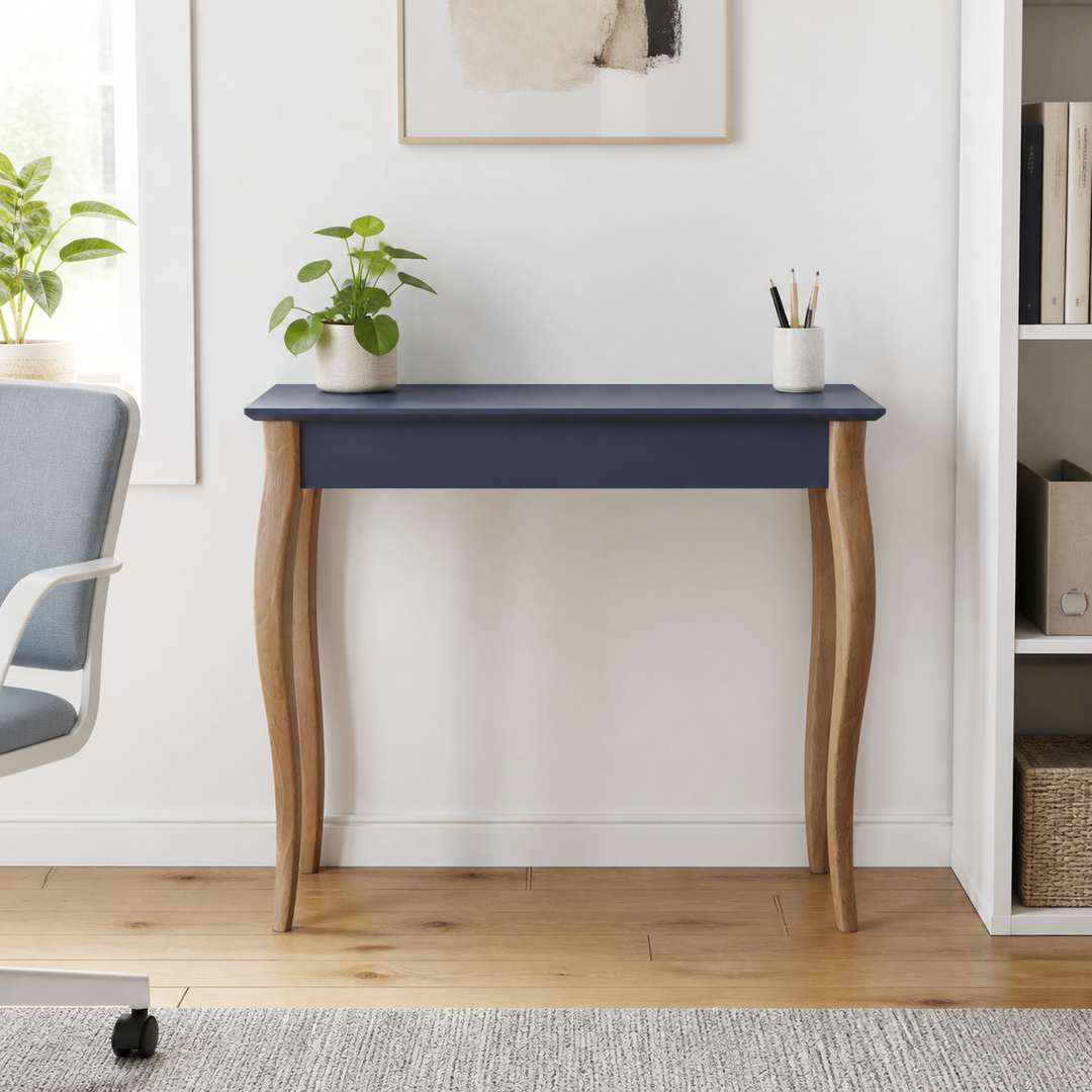 Konsol LILLO 85x35cm Hvide Ben / Grafit – hele produktet lukket i hjemmet