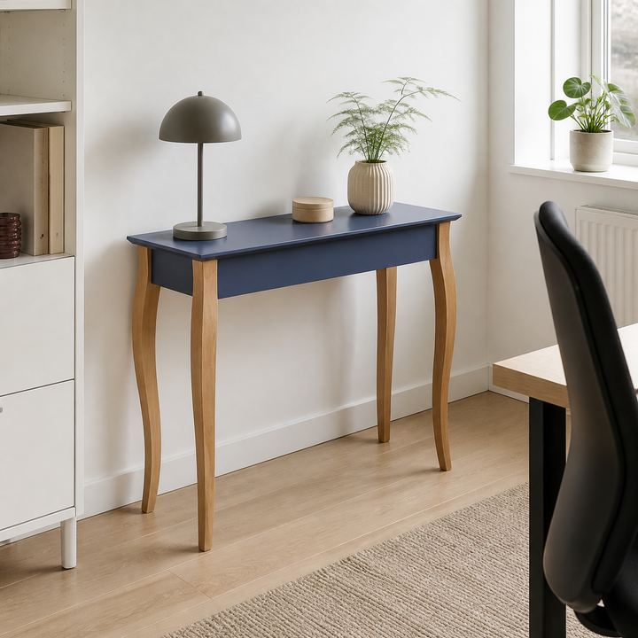 Konsol LILLO 85x35cm Hvide Ben / Grafit – anden naturlig anvendelse eller vinkel