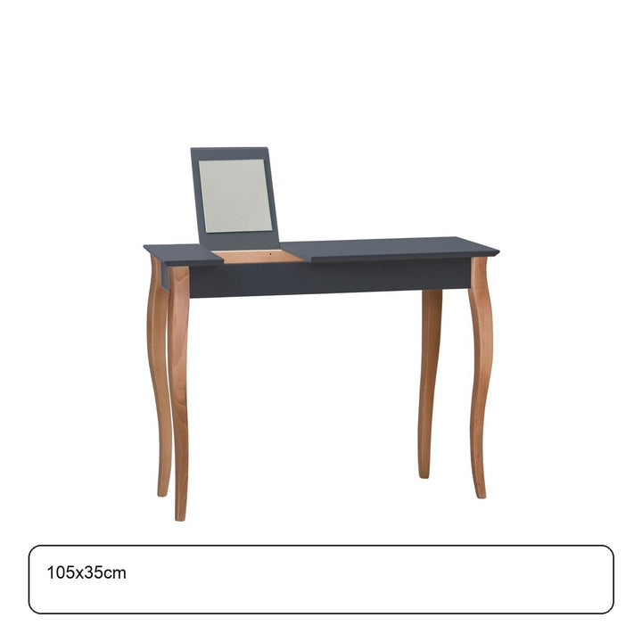 LILLO Sminkebord med spejl - 105x35cm Grafit – maaldigram