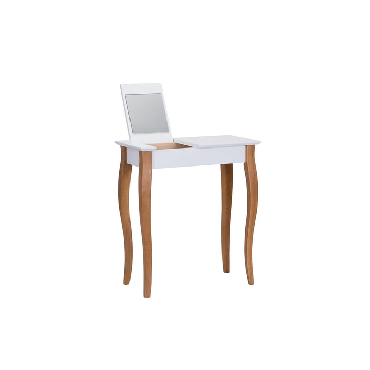LILLO Sminkebord med spejl - 65x35cm Hvid – eksakt packshot paa hvid baggrund