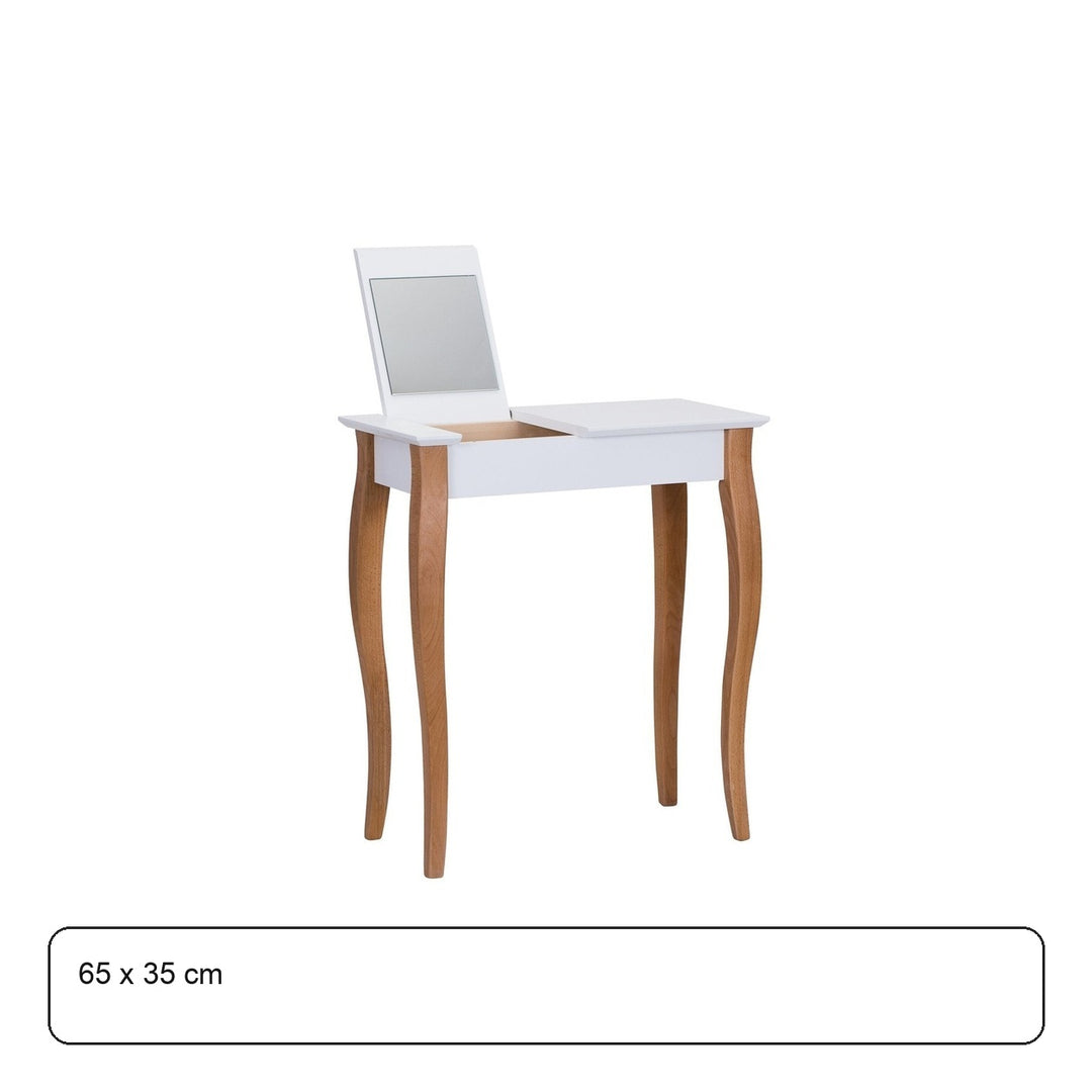 LILLO Sminkebord med spejl - 65x35cm Hvid – maaldigram