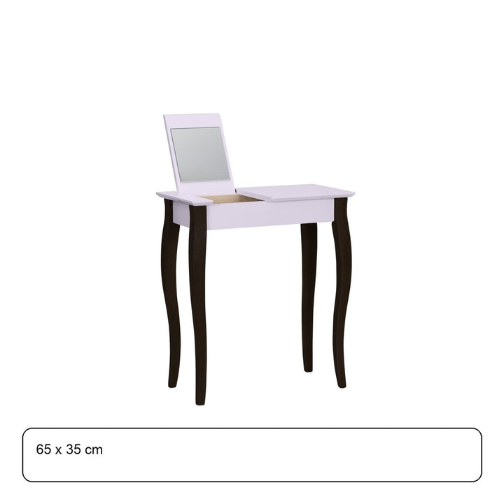 LILLO Sminkebord med spejl - 65x35cm Sorte Ben / Pink – maaldigram