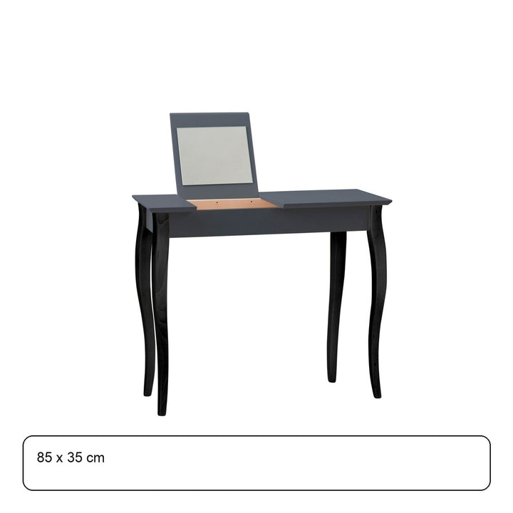 LILLO Sminkebord med spejl - 85x35cm sorte ben / grafit – maaldigram