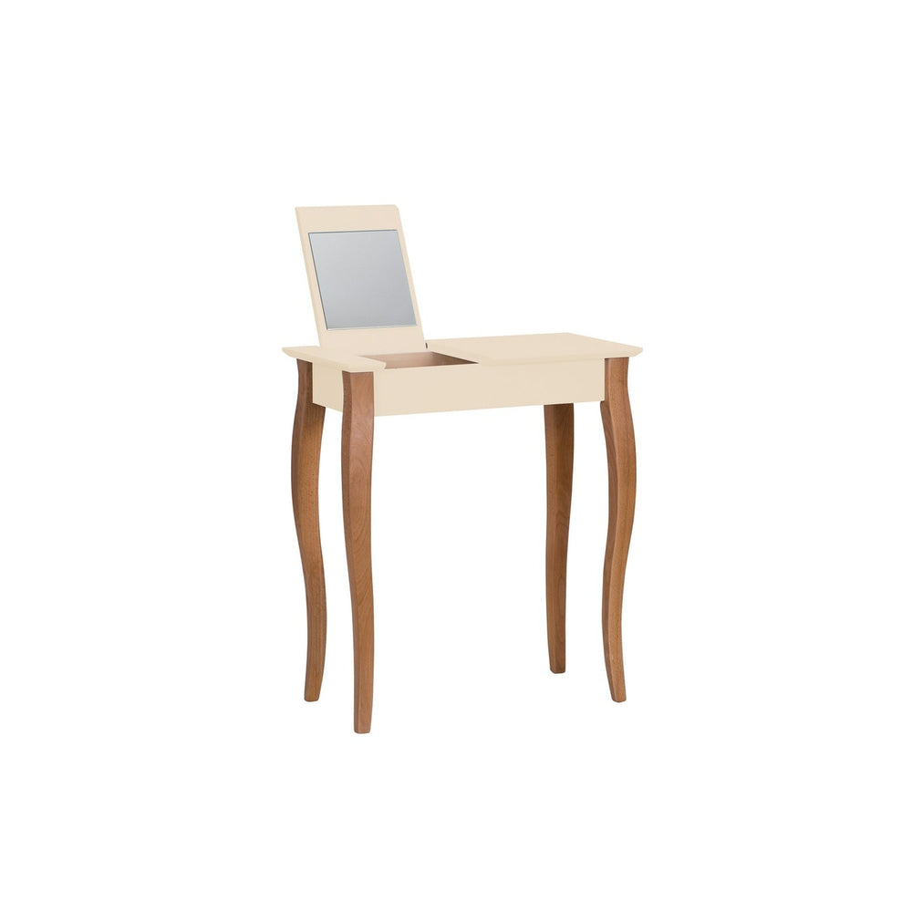 LILLO Sminkebord med spejl 65x35cm Hvid – eksakt packshot paa hvid baggrund