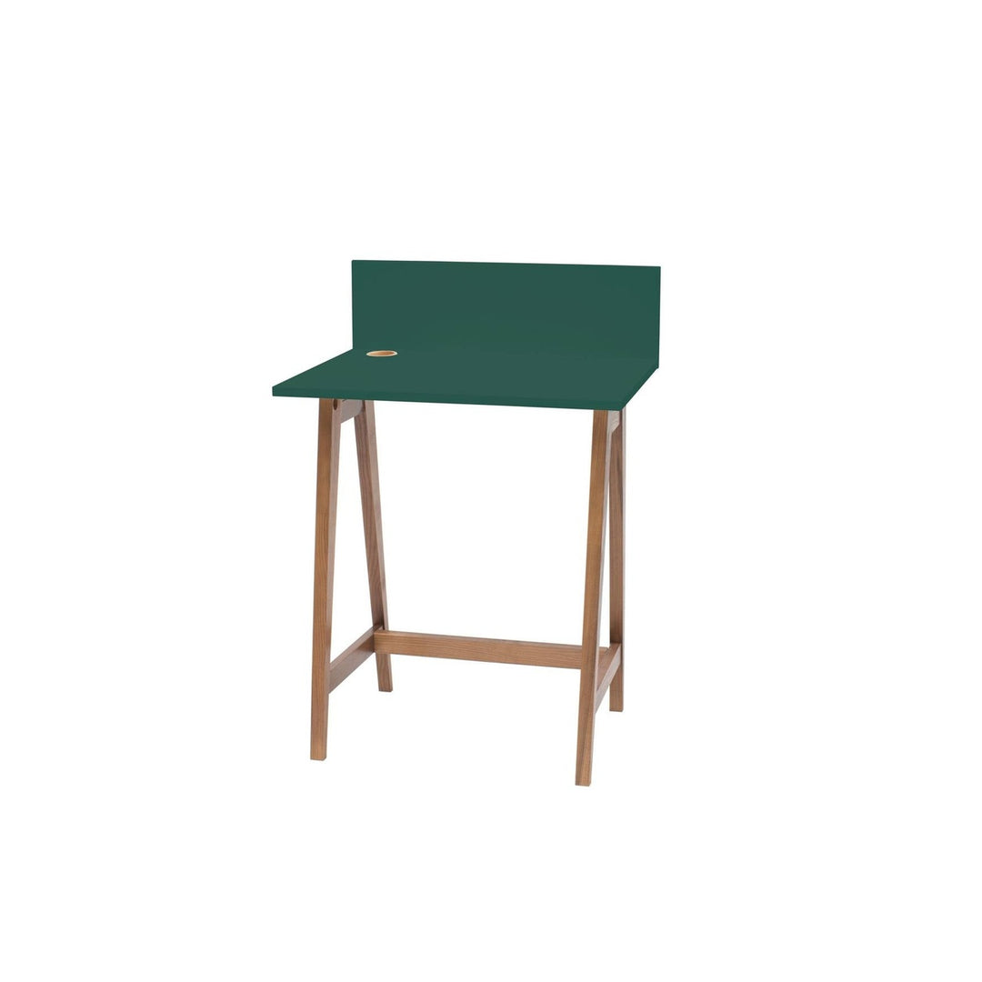 LUKA Asketræ Skrivebord 65x50cm Grøn – eksakt packshot paa hvid baggrund