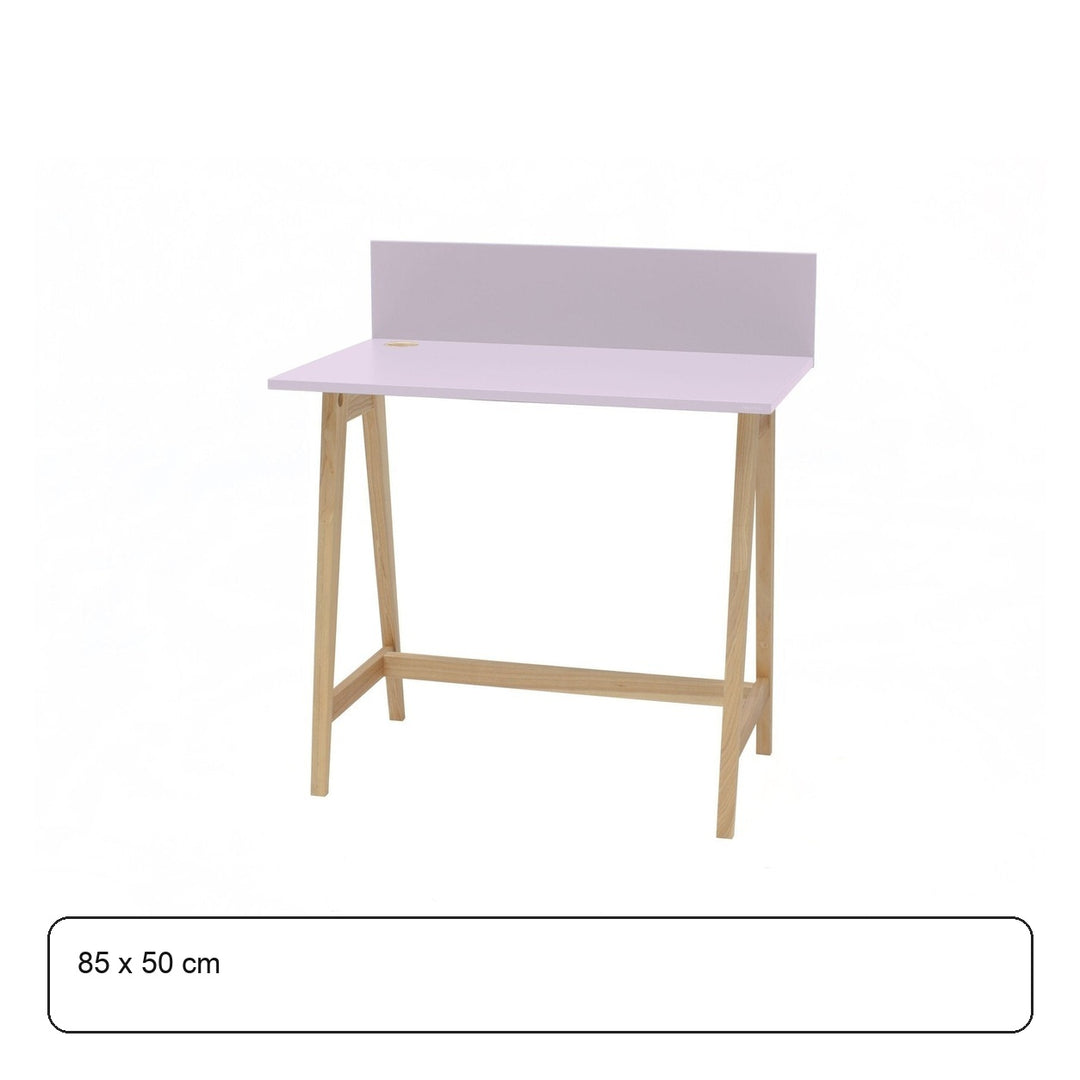 LUKA Asketræ Skrivebord 85x50cm / Pink – maaldigram