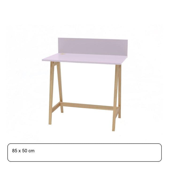 LUKA Asketræ Skrivebord 85x50cm / Pink – maaldigram