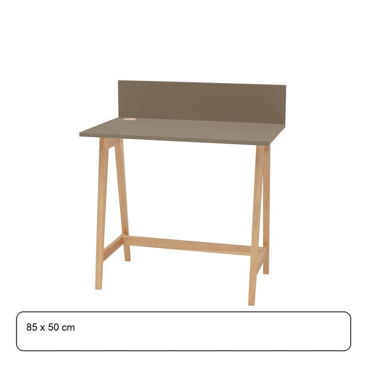 LUKA Asketræ Skrivebord 85x50cm Brun – maaldigram