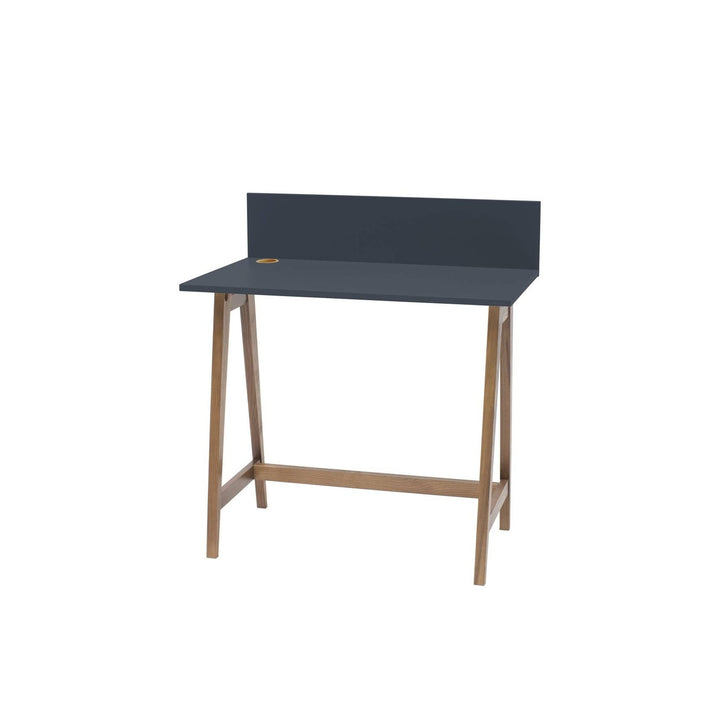 LUKA Skrivebord 85x50cm Eg / Grafit – eksakt packshot paa hvid baggrund