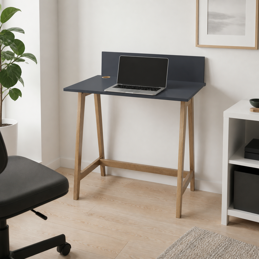 LUKA Skrivebord 85x50cm Eg / Grafit – vigtigste funktion