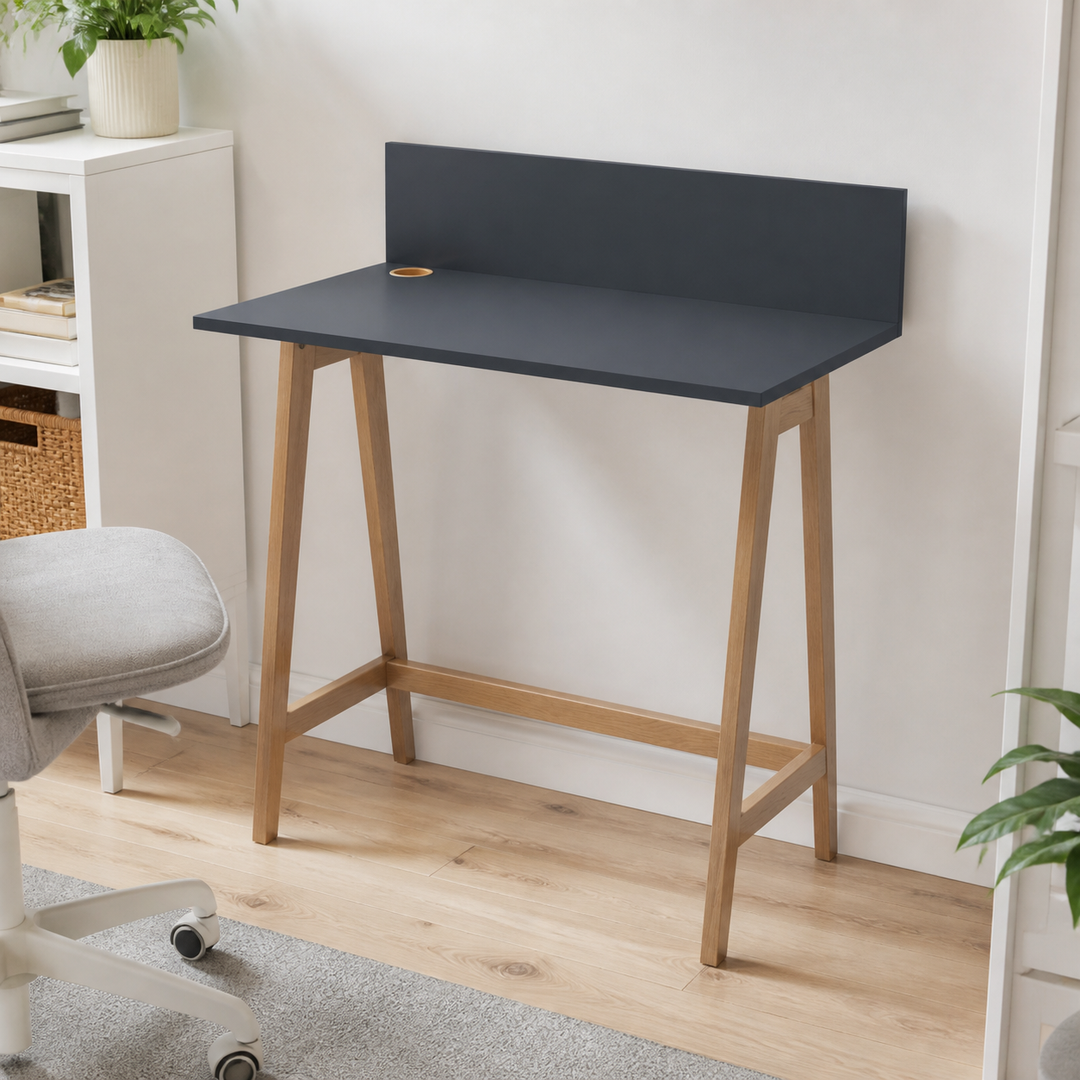 LUKA Skrivebord 85x50cm Eg / Grafit – materiale- eller konstruktionsdetalje