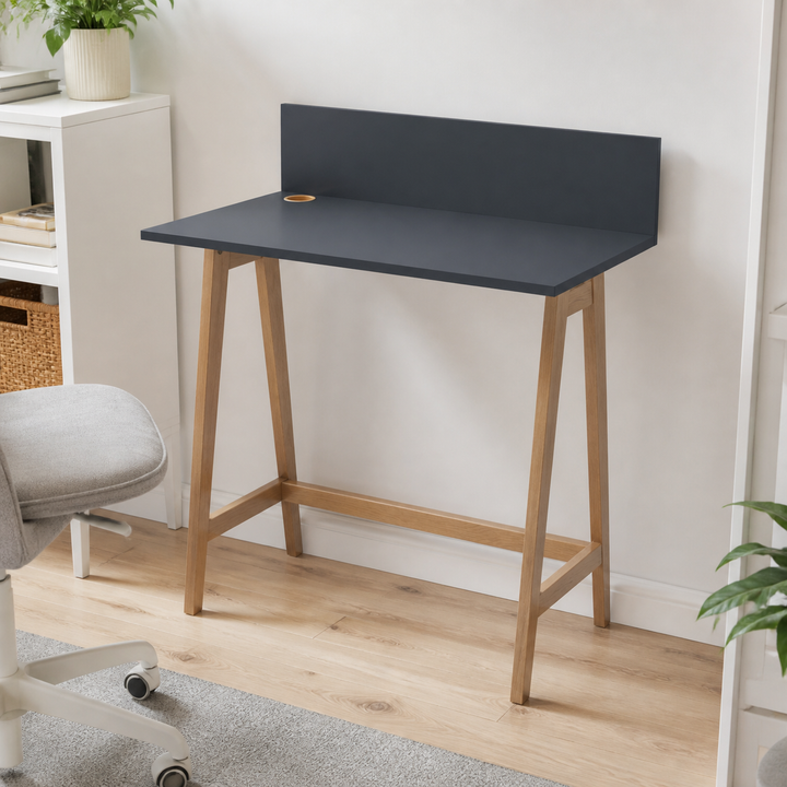 LUKA Skrivebord 85x50cm Eg / Grafit – materiale- eller konstruktionsdetalje