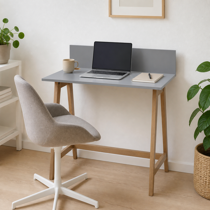 LUKA Skrivebord 85x50cm Eg / Mørkegrå – vigtigste funktion