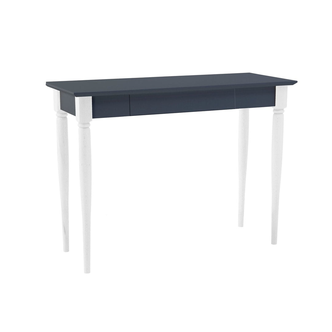 MAMO Skrivebord 105x40 cm Hvide Ben / Grafit – eksakt packshot paa hvid baggrund