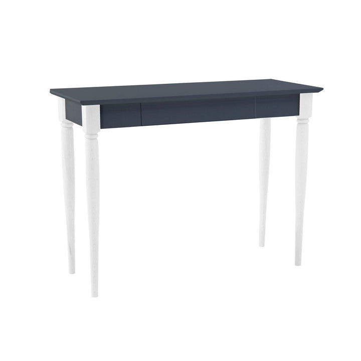 MAMO Skrivebord 105x40 cm Hvide Ben / Grafit – eksakt packshot paa hvid baggrund