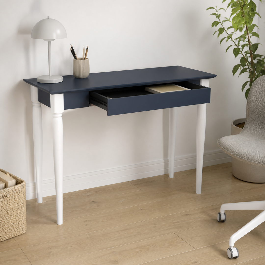 MAMO Skrivebord 105x40 cm Hvide Ben / Grafit – vigtigste funktion
